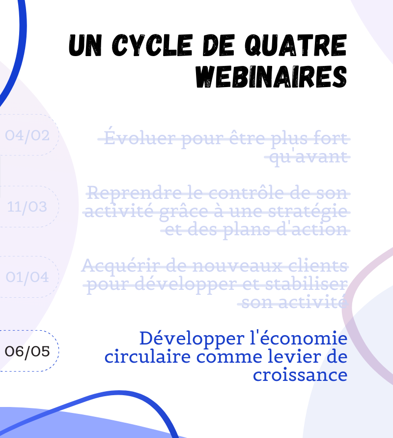 Agenda du cycle de webinaires